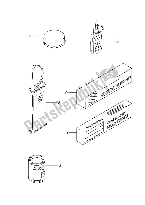 Todas as partes de Opcional do Suzuki RV 200 2016