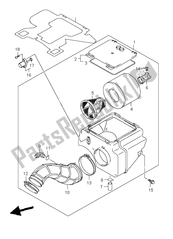 Tutte le parti per il Filtro Dell'aria del Suzuki LT R 450 Quadracer 2007