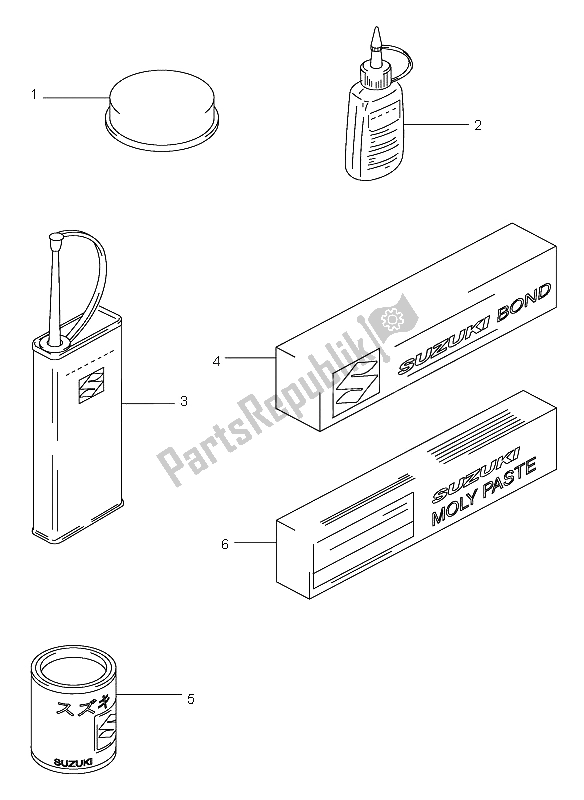 All parts for the Optional of the Suzuki VS 800 Intruder 2001