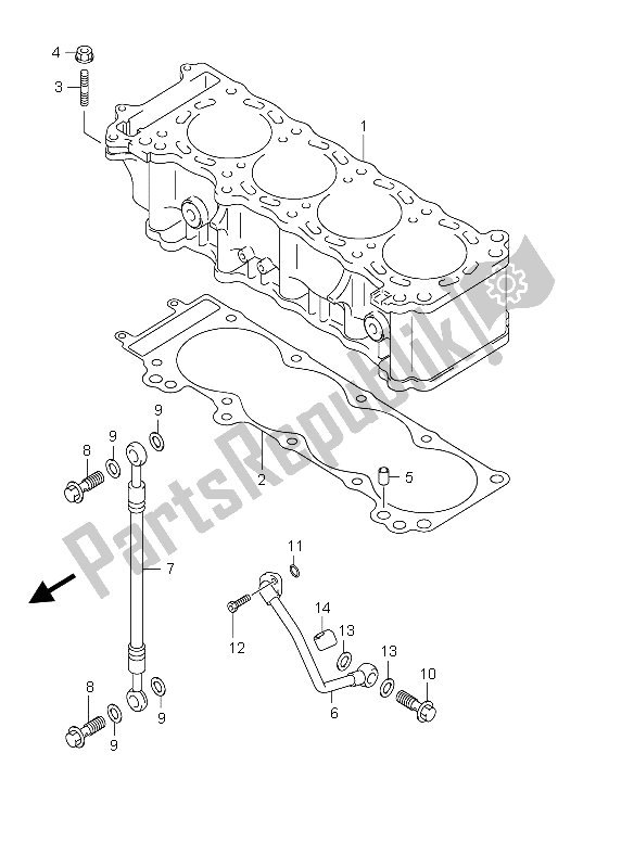 Toutes les pièces pour le Cylindre du Suzuki GSX 1300R Hayabusa 2005