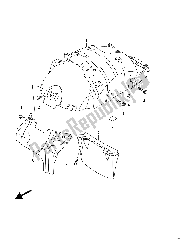 Toutes les pièces pour le Renfort D'aile Arrière du Suzuki VZR 1800 NZR M Intruder 2011