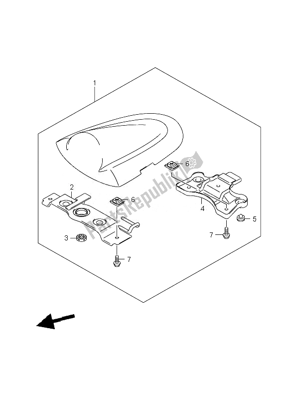 Toutes les pièces pour le Boîte De Queue De Siège du Suzuki GSX R 750 2007