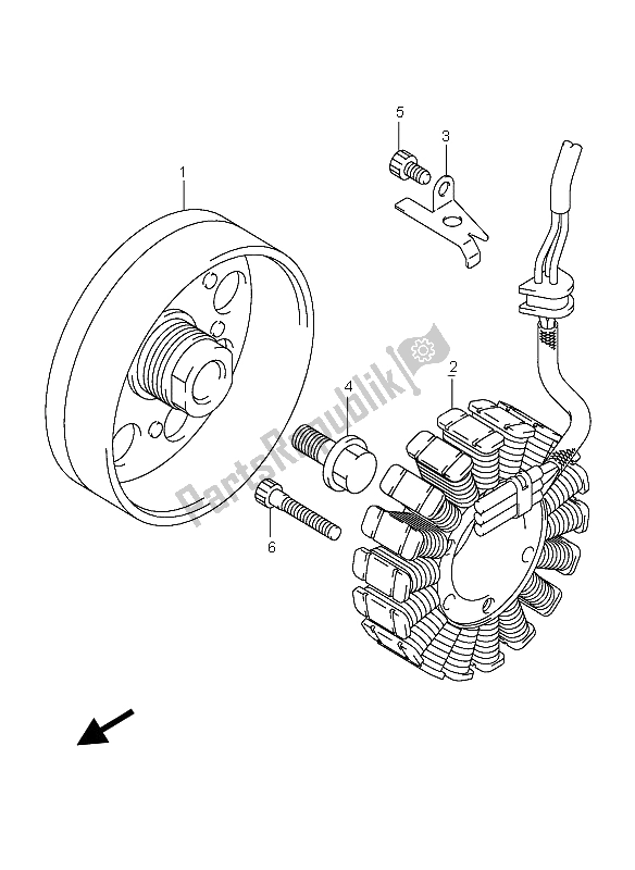 Tutte le parti per il Generatore del Suzuki GSX R 750 2004