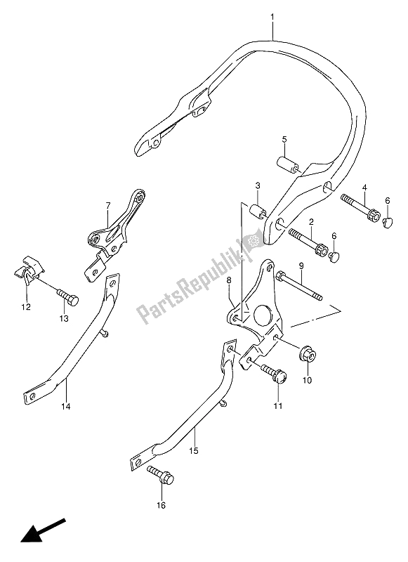 Todas las partes para Manija Del Pasajero de Suzuki GSX 600 FUU2 1994