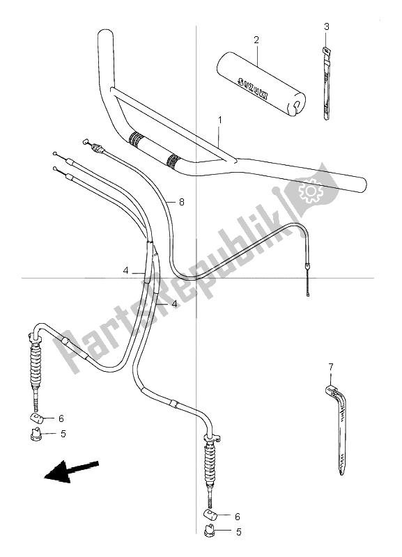 Todas las partes para Manillar de Suzuki LT 80 Quadsport 2000