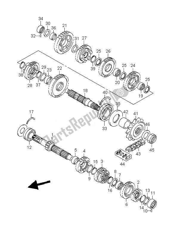 Toutes les pièces pour le Transmission du Suzuki GSX R 1000 2007