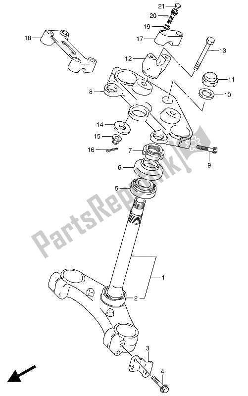 Todas as partes de Haste De Direção do Suzuki VX 800U 1993