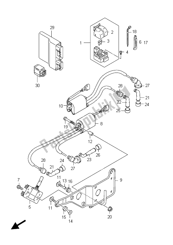 Tutte le parti per il Elettrico (sfv650a E21) del Suzuki SFV 650A Gladius 2012