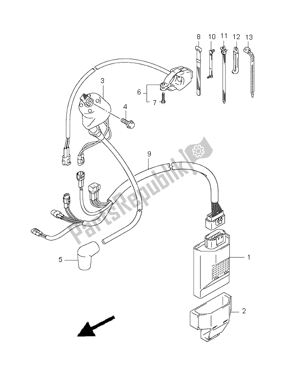 All parts for the Electrical of the Suzuki RM 125 2006