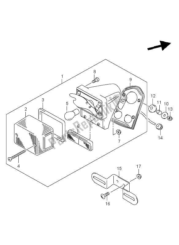 Todas las partes para Luz De Combinación Trasera de Suzuki VL 125 Intruder 2005