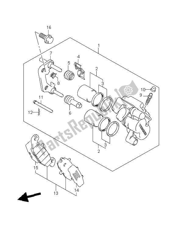 Tutte le parti per il Pinza Anteriore del Suzuki DL 650A V Strom 2007