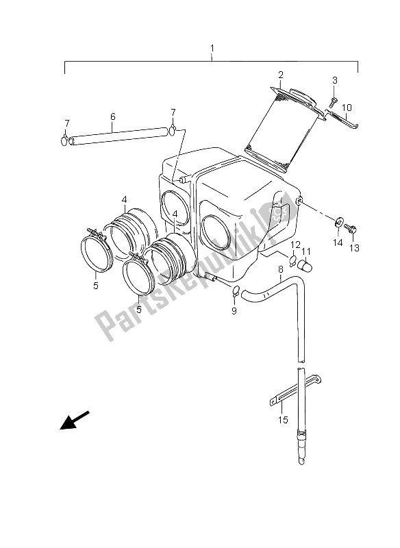 Todas las partes para Filtro De Aire de Suzuki GS 500 EF 2005