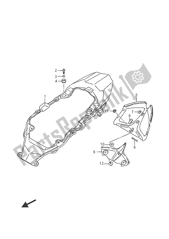 Alle onderdelen voor de Frame Middenkap van de Suzuki GSX R 1000A 2016