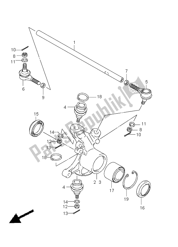 Tutte le parti per il Tirapugni del Suzuki LT A 500 XZ Kingquad AXI 4X4 2012