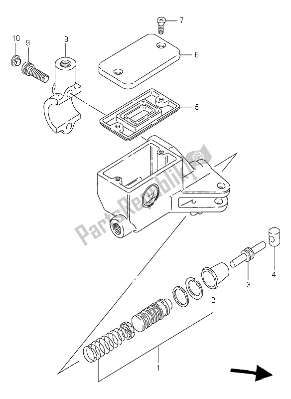 Alle onderdelen voor de Koppelingscilinder van de Suzuki VS 800 Intruder 1995