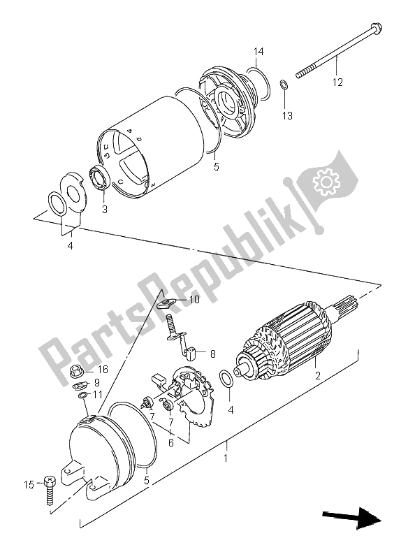 Toutes les pièces pour le Demarreur du Suzuki GS 500 2002