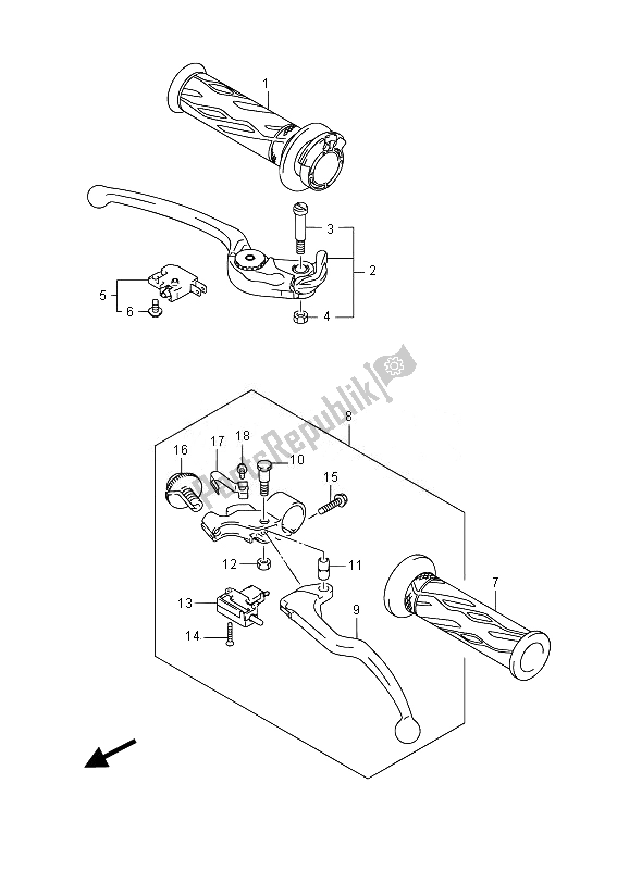 Todas las partes para Palanca De La Manija de Suzuki GSX R 750 2014