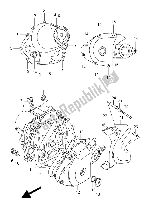 Toutes les pièces pour le Couvercle De Carter du Suzuki RV 125 Vanvan 2003