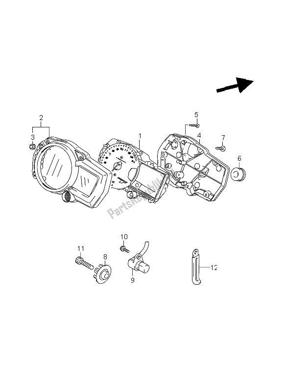 Tutte le parti per il Tachimetro (gsx650fa E21) del Suzuki GSX 650 FA 2011