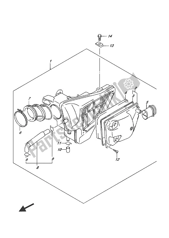 Toutes les pièces pour le Purificateur D'air du Suzuki RV 125 2016