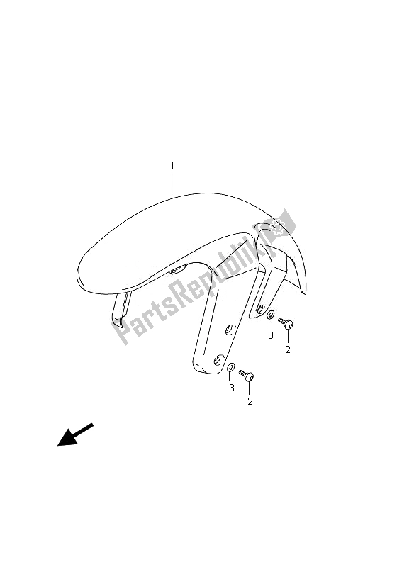 Todas las partes para Guardabarros Delantero de Suzuki VZ 800 Intruder 2010