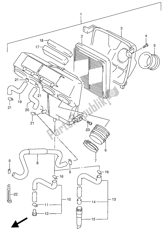 Todas las partes para Filtro De Aire de Suzuki RF 900R 1994