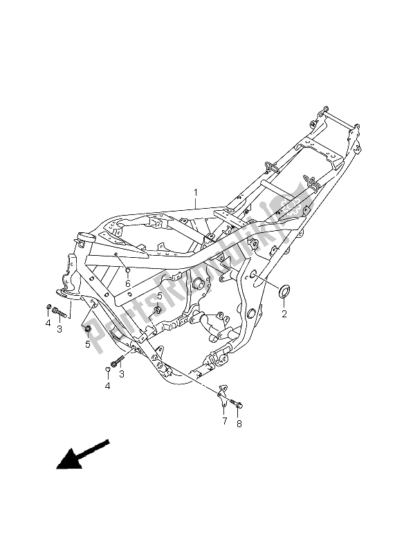 Tutte le parti per il Telaio del Suzuki GSX 650F 2008