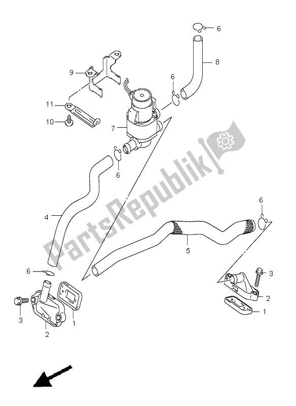 Tutte le parti per il 2a Aria del Suzuki SV 1000 NS 2005