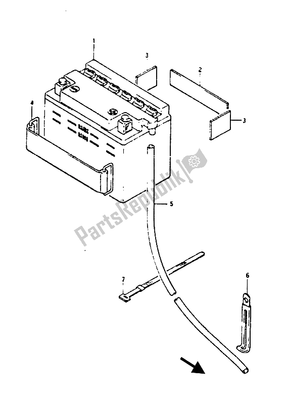 Tutte le parti per il Batteria del Suzuki RG 125 CUC Gamma 1986