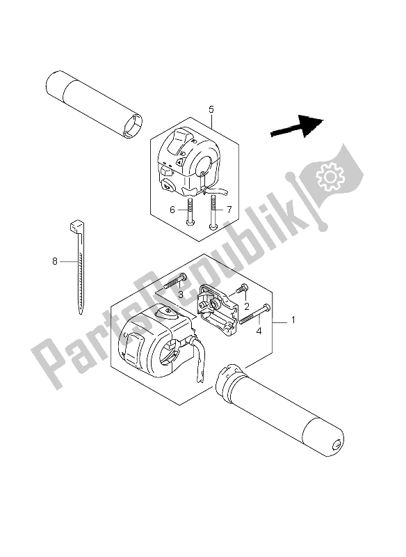Alle onderdelen voor de Handvat Schakelaar van de Suzuki VZ 800Z Intruder 2009