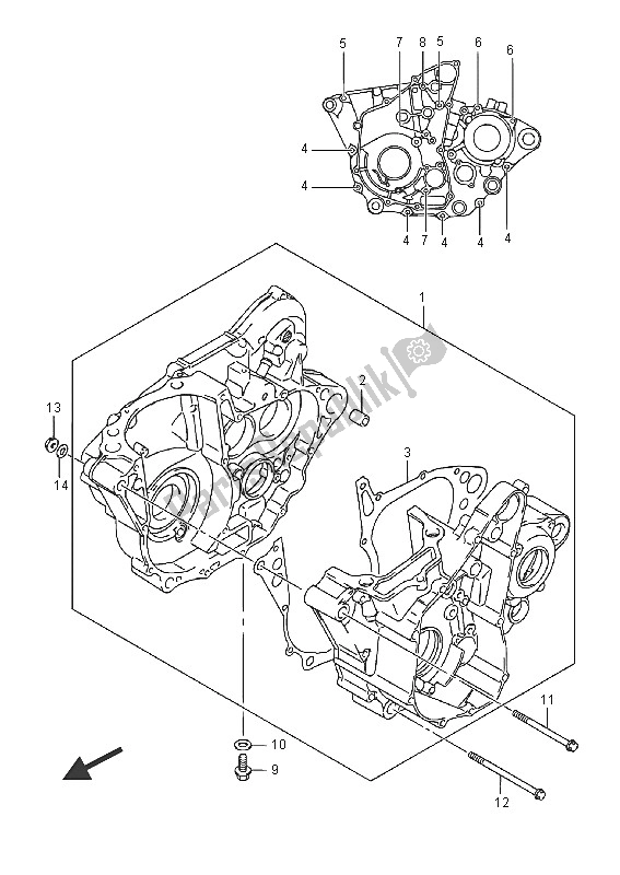 Alle onderdelen voor de Carter van de Suzuki RMX 450Z 2016