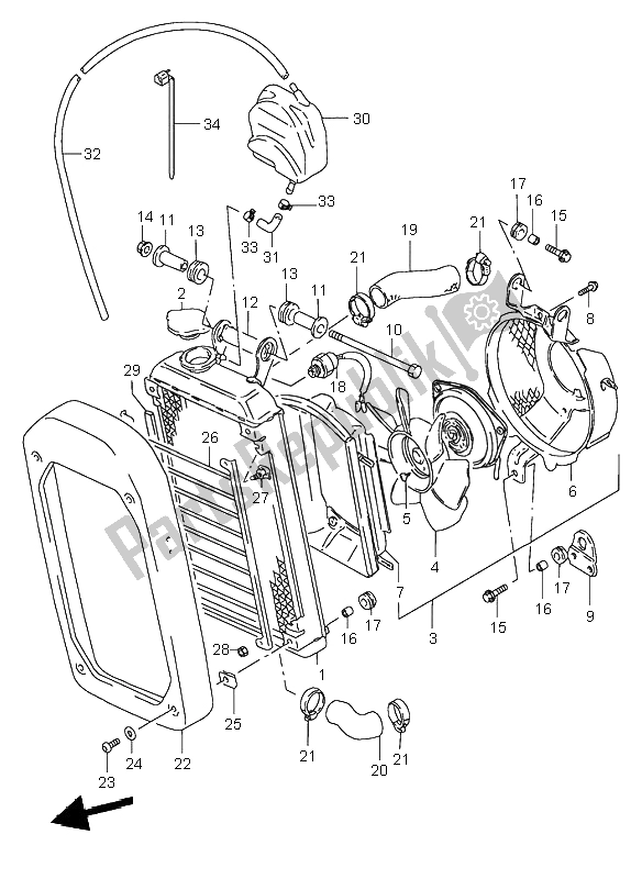 Todas las partes para Radiador de Suzuki VS 800 Intruder 1999