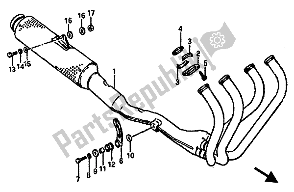 Tutte le parti per il Silenziatore del Suzuki GSX R 750X 1987