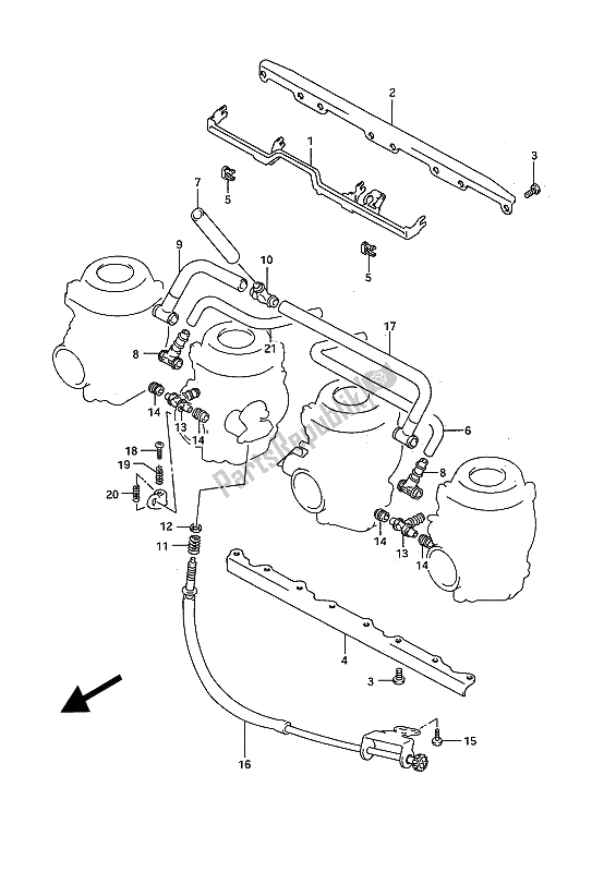 Tutte le parti per il Raccordi Carburatore del Suzuki GSX R 750W 1994
