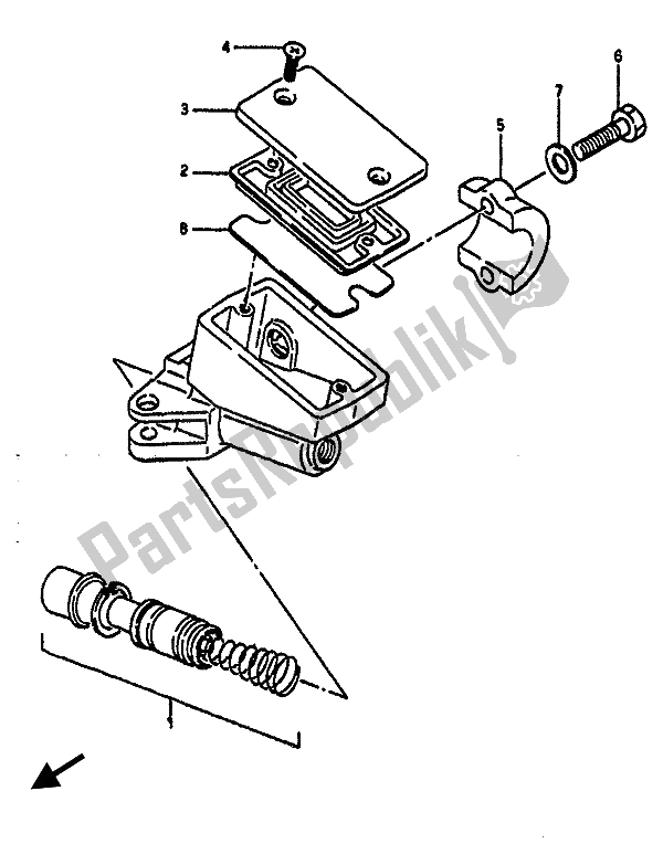 Toutes les pièces pour le Maître-cylindre Avant du Suzuki GSX R 1100 1988