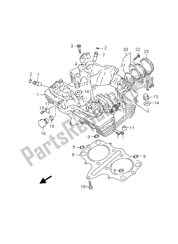 Todas las partes para Cabeza De Cilindro de Suzuki GS 500 2003