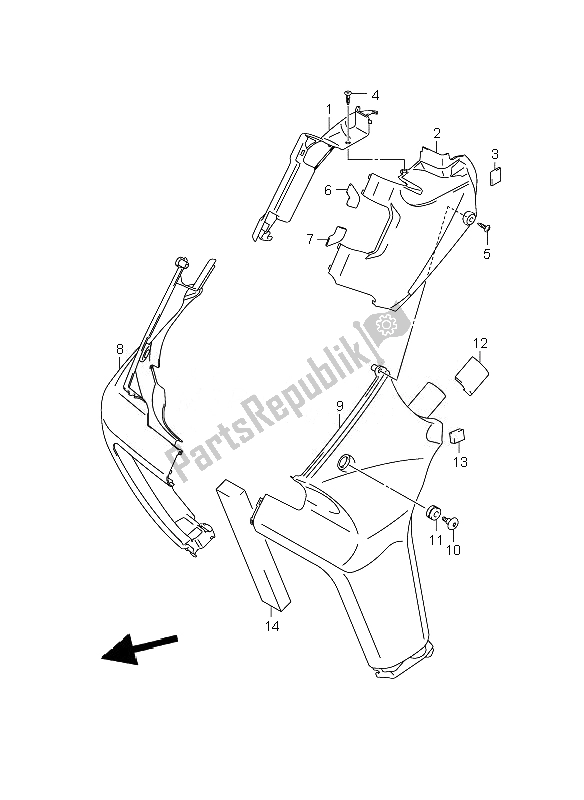 Todas las partes para Cubierta De La Cabeza Del Marco (vzr1800-u2) de Suzuki VZR 1800 RZ M Intruder 2007