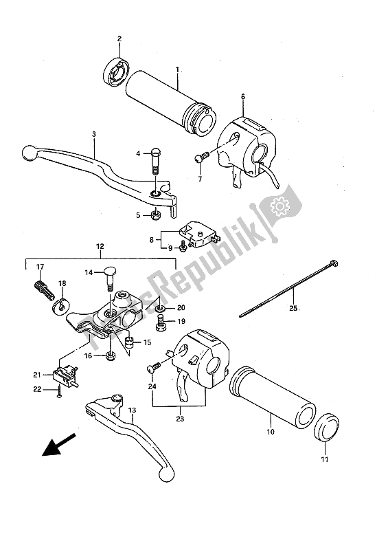 Wszystkie części do Prze?? Cznik Uchwytu Suzuki LS 650P Savage 1994