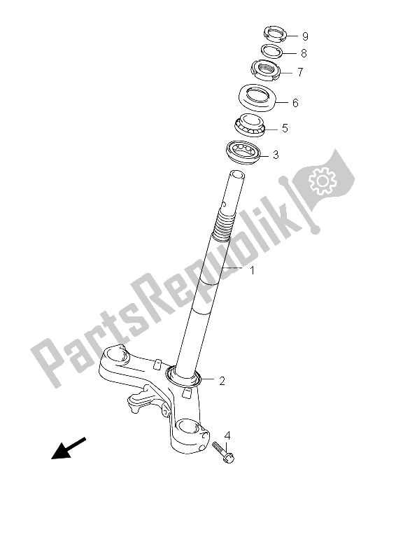 Tutte le parti per il Gambo Dello Sterzo del Suzuki UH 125 Burgman 2011