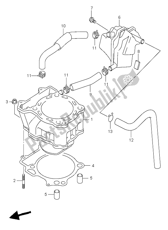 Wszystkie części do Cylinder Suzuki DR Z 400E 2002