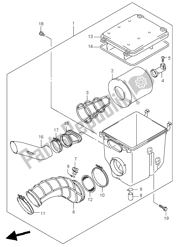 Tutte le parti per il Filtro Dell'aria del Suzuki LT Z 400 Quadsport 2006