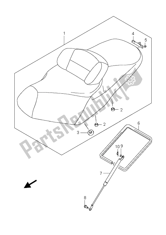 Toutes les pièces pour le Siège du Suzuki AN 650A Burgman Executive 2009