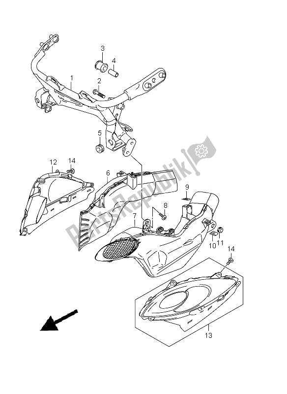 Todas las partes para Tubo De Entrada De Aire de Suzuki GSX 1300R Hayabusa 2010