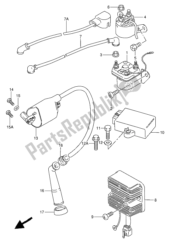 All parts for the Electrical of the Suzuki GN 250 1993