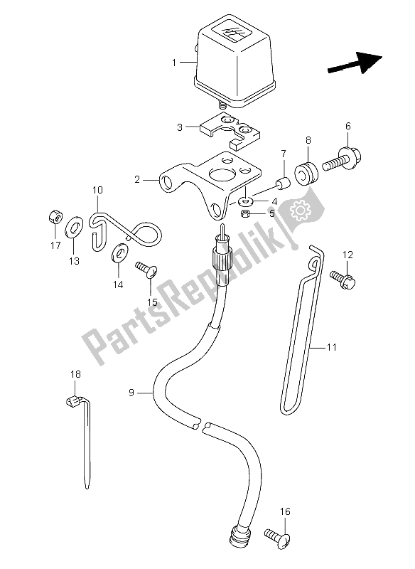 All parts for the Speedometer (e1) of the Suzuki DR Z 400E 2001