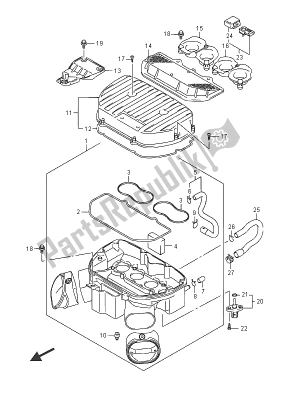 Tutte le parti per il Filtro Dell'aria del Suzuki GSX R 600 2016