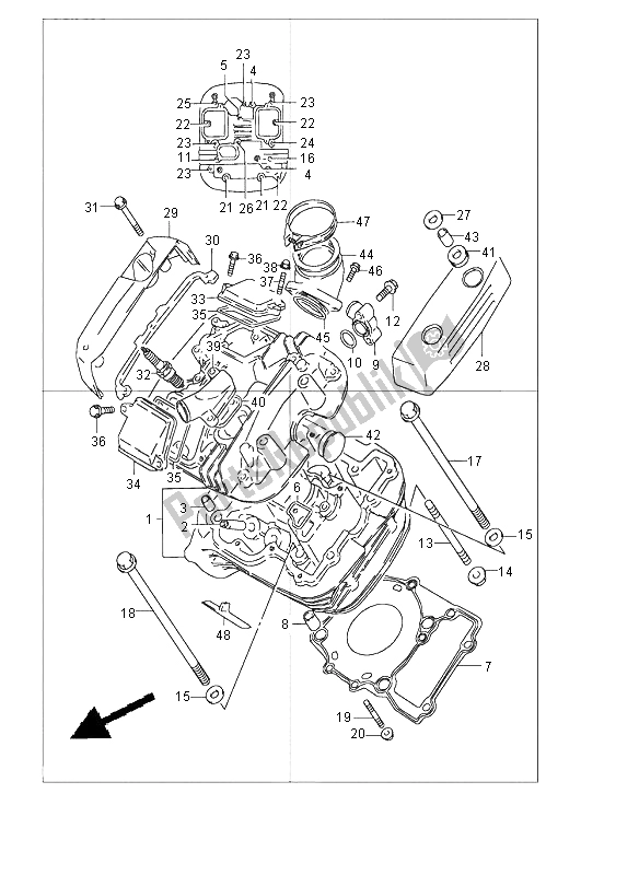 Wszystkie części do Przednia G? Owica Cylindra Suzuki VZ 800 Marauder 1999