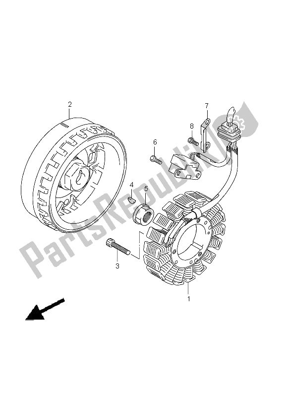 Tutte le parti per il Magnete del Suzuki LT A 500 XZ Kingquad AXI 4X4 2012