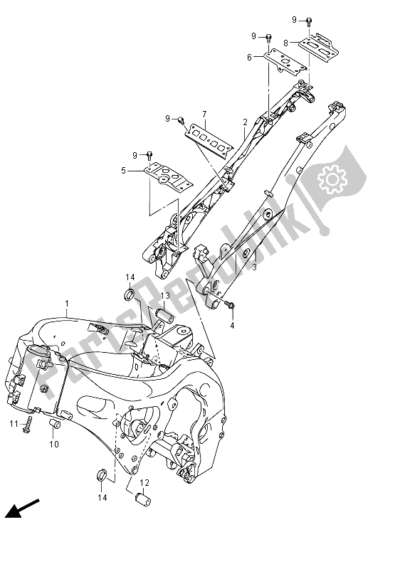Wszystkie części do Rama Suzuki GSX R 1000 2015
