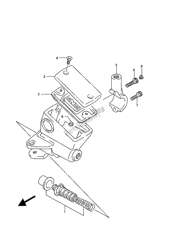 Toutes les pièces pour le Maître-cylindre Avant du Suzuki GSX 1100G 1993